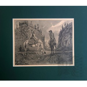 FRIEDBERG (odczytane z sygnatury), Spotkanie w górach, 1884