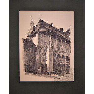 Jan Kanty GUMOWSKI (1883-1946), Dziedziniec Zamku Królewskiego w Krakowie, 1926