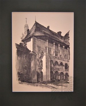 Jan Kanty GUMOWSKI (1883-1946), Dziedziniec Zamku Królewskiego w Krakowie, 1926