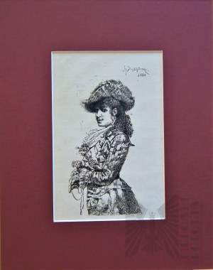 Henryk PIĄTKOWSKI (1853-1932), Dama z XVIII wieku