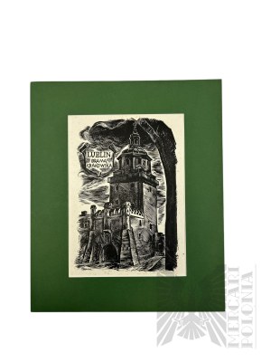 Stanisław RACZYŃSKI(1903-1982), Lublin - Brama Krakowska, woodcut from the series 