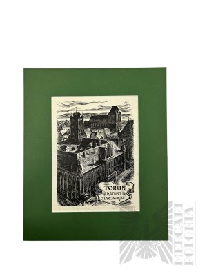 Stanisław RACZYŃSKI (1903-1982), Toruń - Old Town Hall, woodcut from the series 