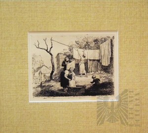 Alexander RAK (1899-1978), Drying laundry, 1940s