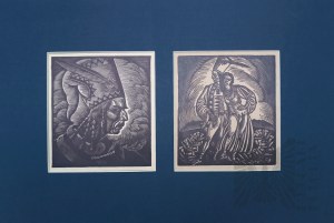 Władysław SKOCZYLAS (1883-1934), Diptych: Janosik with a Sucker | Janosik in a Cloud, from the series: 