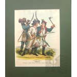 Michał STACHOWICZ (1768-1825), Wojsko Polskie Kościuszki, 1894| Włościanie z batalionu kosynierów Krakowskich, uzbrojeni w kosy i siekierki.