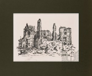 Antoni SUCHANEK (1901-1982), Ruines du vieux Varsovie - Église N.P. Maria, 1945