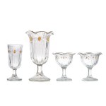 Set of four gilded cups