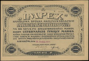 Polsko, hromadná žaloba na 100 x 140 marek = 14 000 marek, 20.12.1923, Krakov