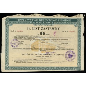 Polska, zestaw: 2 x 4% list zastawny, 25.11.1935, Warszawa