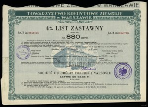 Polsko, sada: 2 x 4% zástavní list, 25.11.1935, Varšava