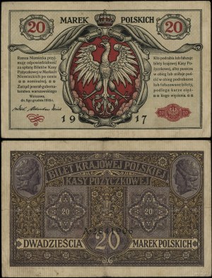 Pologne, 20 marks polonais, 9.12.1916