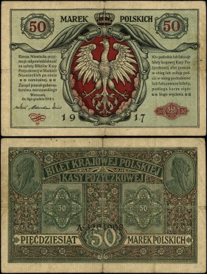 Pologne, 50 marks polonais, 9.12.1916