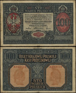 Poland, 100 Polish marks, 9.12.1916