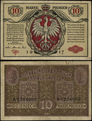 Poland, 10 Polish marks, 9.12.1916