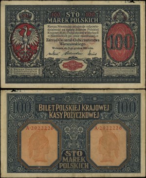 Poland, 100 Polish marks, 9.12.1916