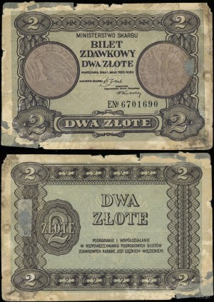 Pologne, 2 zlotys, 1.05.1925