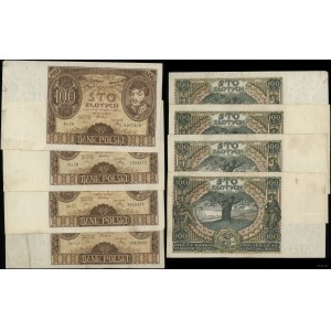 Polska, zestaw 10 banknotów o nominale 100 złotych, 9.11.1934