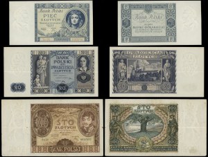 Poland, set of 3 banknotes, 1930-1936