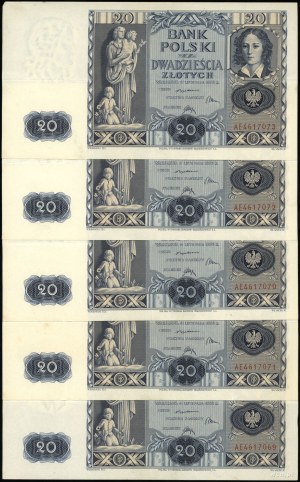 Poland, set of 11 banknotes, 1930-1936