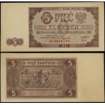 Poland, 5 zloty, 1.07.1948