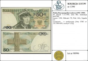 Poland, 50 zloty, 1.12.1988