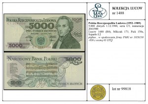 Poland, 5,000 zloty, 1.12.1988