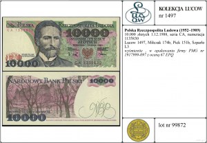 Poland, 10,000 zloty, 1.12.1988
