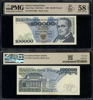 Polsko, 100 000 PLN, 1.02.1990