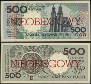 Pologne, 500 zloty, 1.03.1990