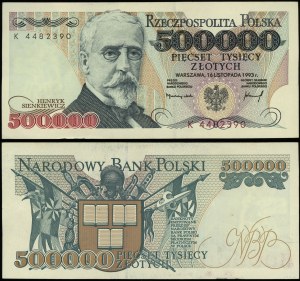 Polsko, 500 000 PLN, 16. 11. 1993