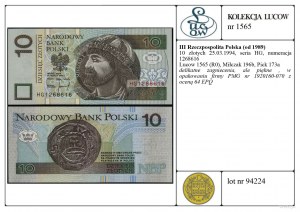Poland, 10 zloty, 25.03.1994