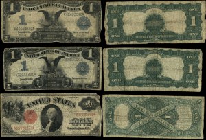 United States of America (USA), set: 3 x $1, 1899-1917
