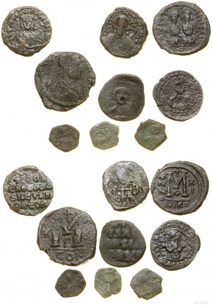 coin set, set of 9 Byzantine coins