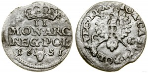 Poland, dwugrosz, 1651, Bydgoszcz