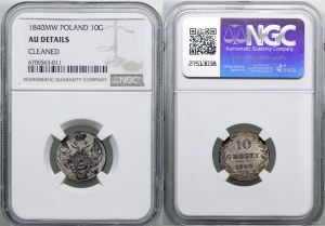 Polonia, 10 groszy, 1840 MW, Varsavia