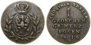 Pologne, 1 grosz, 1816 A, Berlin