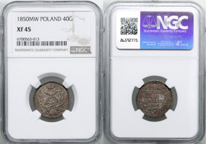 Polonia, 20 copechi = 40 grosze, 1850 MW, Varsavia
