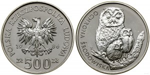 Pologne, 500 zloty, 1986, Varsovie