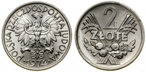 Poland, 2 zloty, 1974, Warsaw
