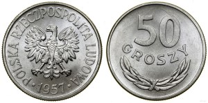 Poland, 50 groszy, 1957, Warsaw