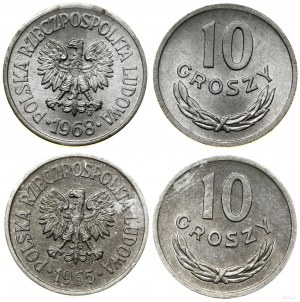 Polsko, 10 groszy, 1965, 1968, Varšava