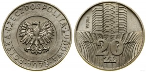Pologne, 20 zloty, 1973, Varsovie
