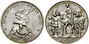 Germany, 3 marks, 1913, Berlin