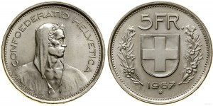 Switzerland, 5 francs, 1967 B, Bern