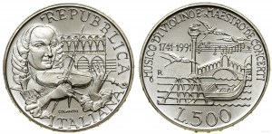 Italy, 500 lira, 1991 R, Rome