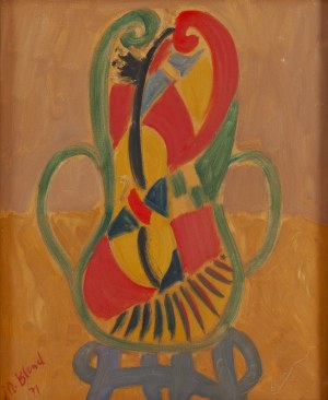 Maurice Blond (1899 Łódź - 1974 Clamart we Francji), Krzesło ze skrzypcami (