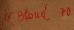 Maurice Blond (1899 Łódź - 1974 Clamart we Francji), Martwa natura z kielichem, 1970