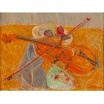 Maurice Blond (1899 Lodz - 1974 Clamart, France), Still life with violin and mask