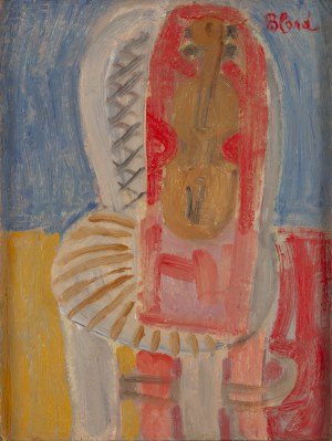 Maurice Blond (1899 Łódź - 1974 Clamart we Francji), Krzesło ze skrzypcami (