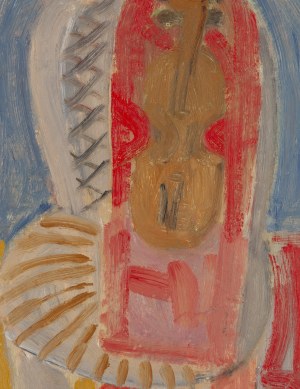 Maurice Blond (1899 Łódź - 1974 Clamart we Francji), Krzesło ze skrzypcami (
